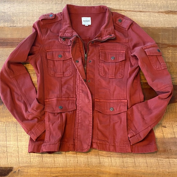 Kensie Women's Brick Red Utility Jacket Size Medium - Picture 1 of 13